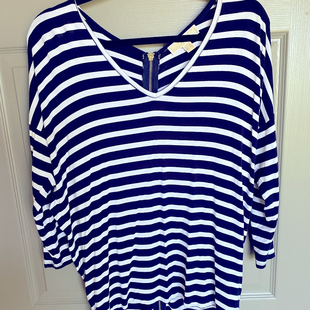 MK Striped 3/4 sleeve shirt